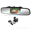 Car rear view system, 4.3 inch after market mirror monitor with wide view angle waterproof cameraNew
